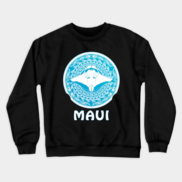 Manta Ray Shield of Maui Crewneck Sweatshirt by NicGrayTees